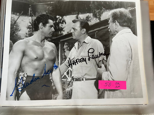 HARRY LAUTER, GORDON SCOTT, two autographs