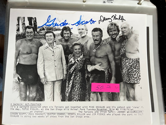 GORDON SCOTT, DENNY MILLER, two Tarzan autographs