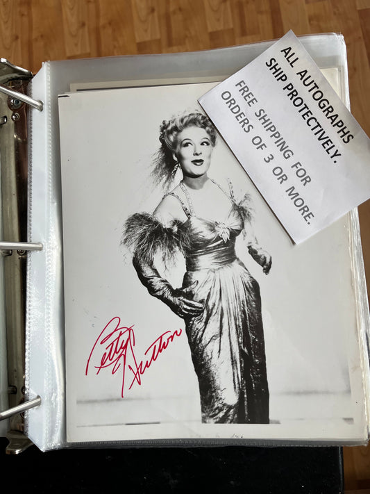 BETTY HUTTON, autograph