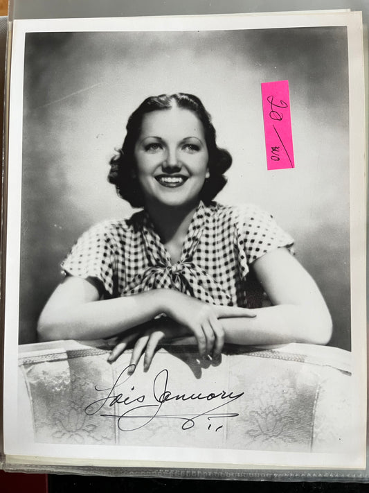 LOIS JANUARY, autograph