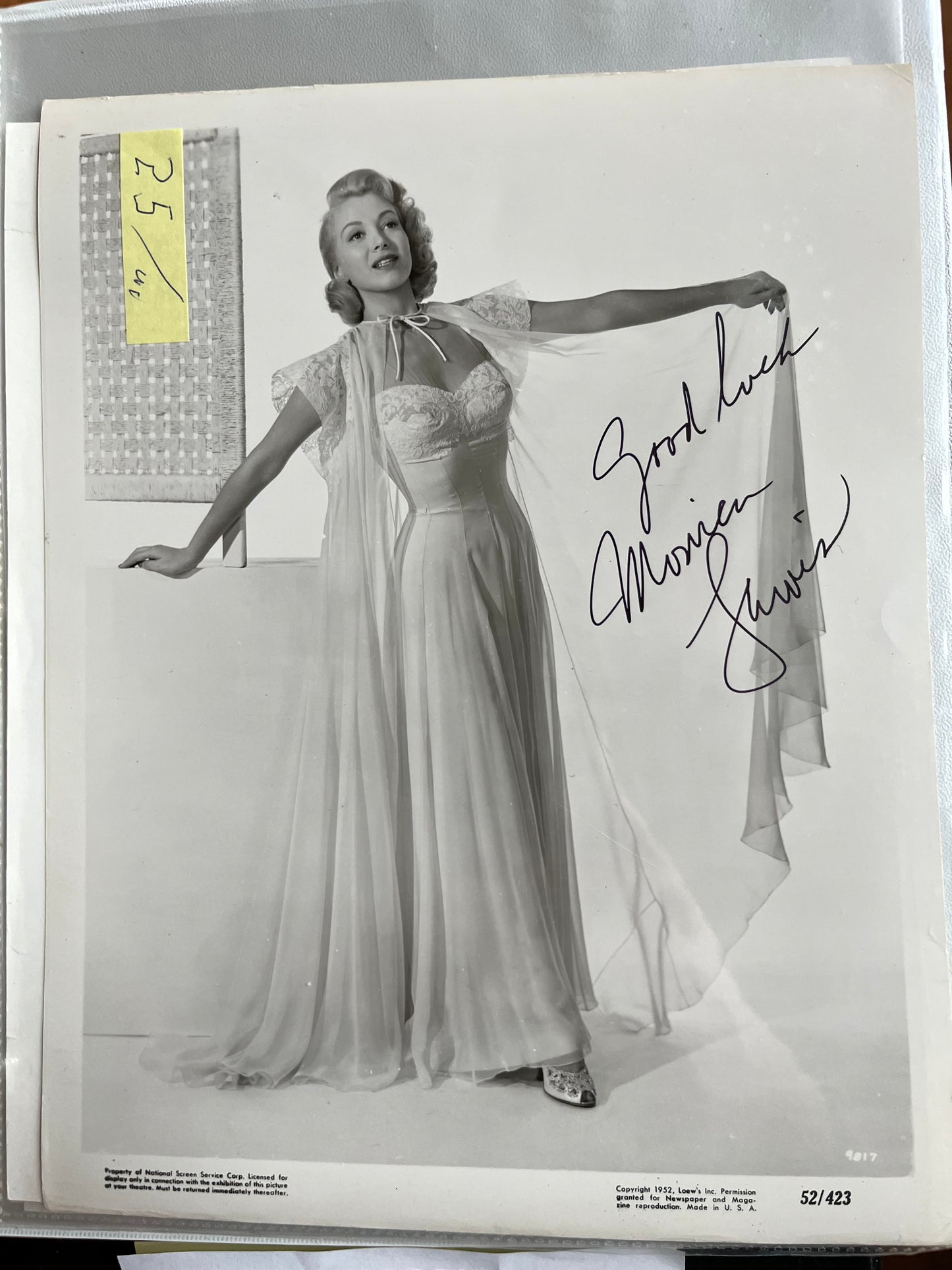MONICA LEWIS, autograph