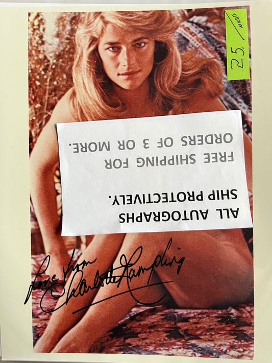 CHARLOTTE RAMPLING, The Night Porter, autograph
