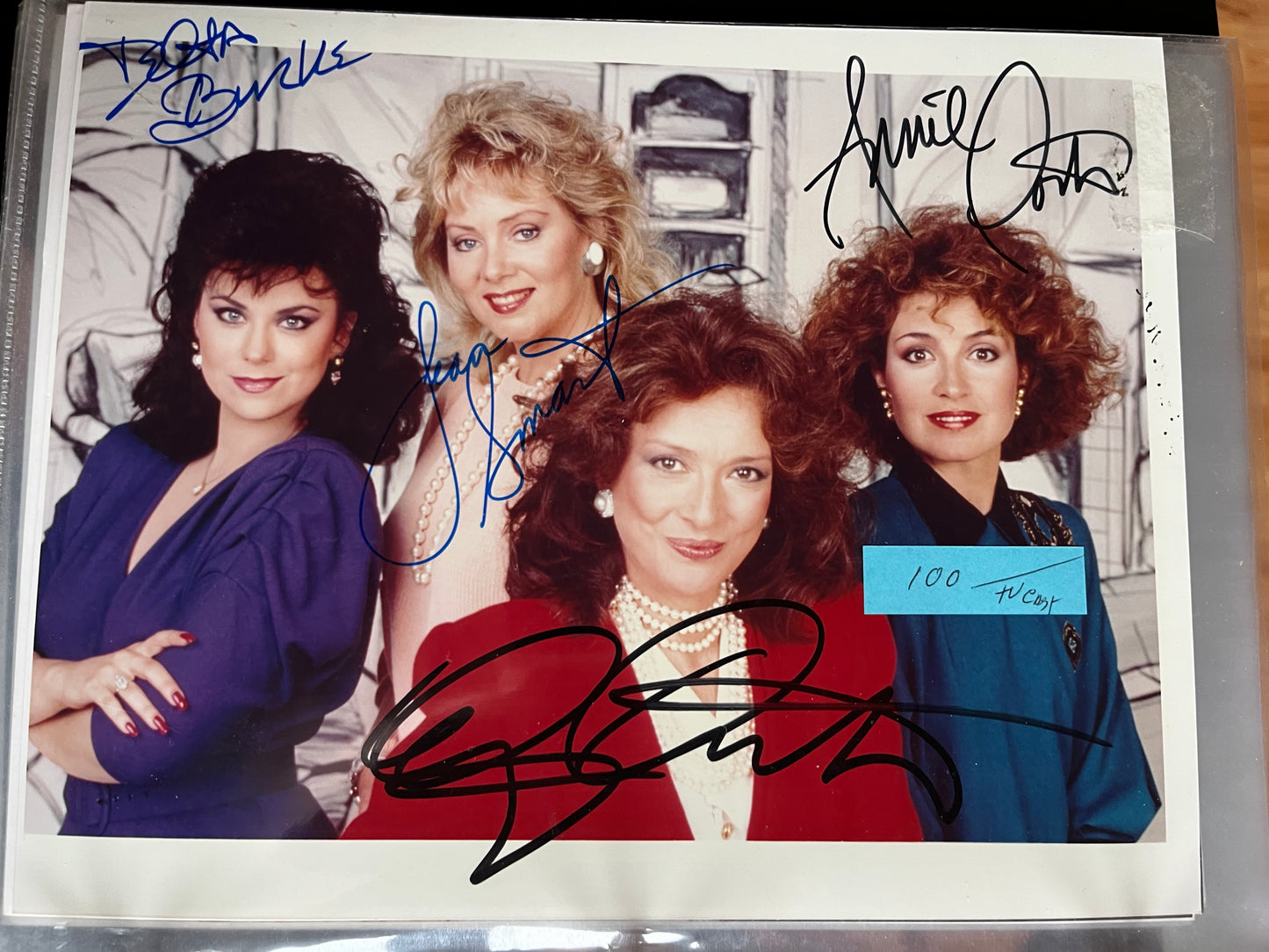 DESIGNING WOMEN, TV cast photo, autographs