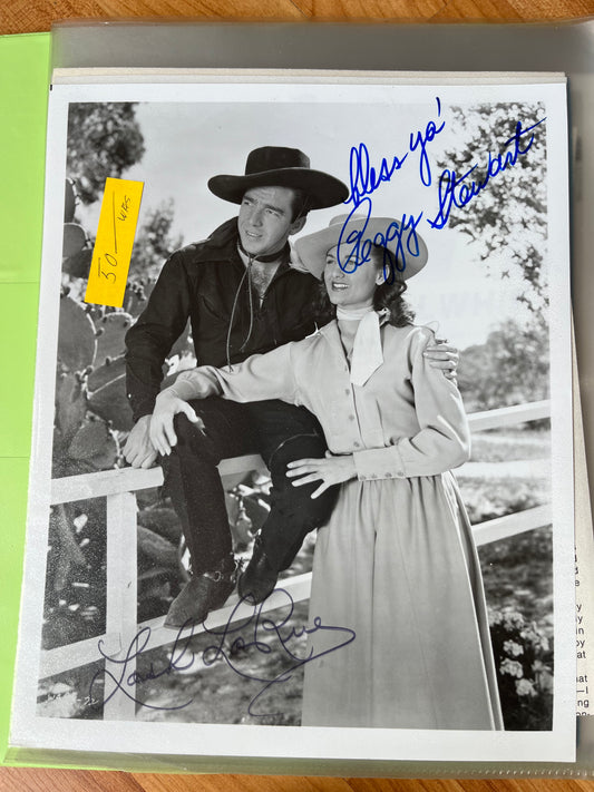 LASH LaRUE, PEGGY STEWART, autographs