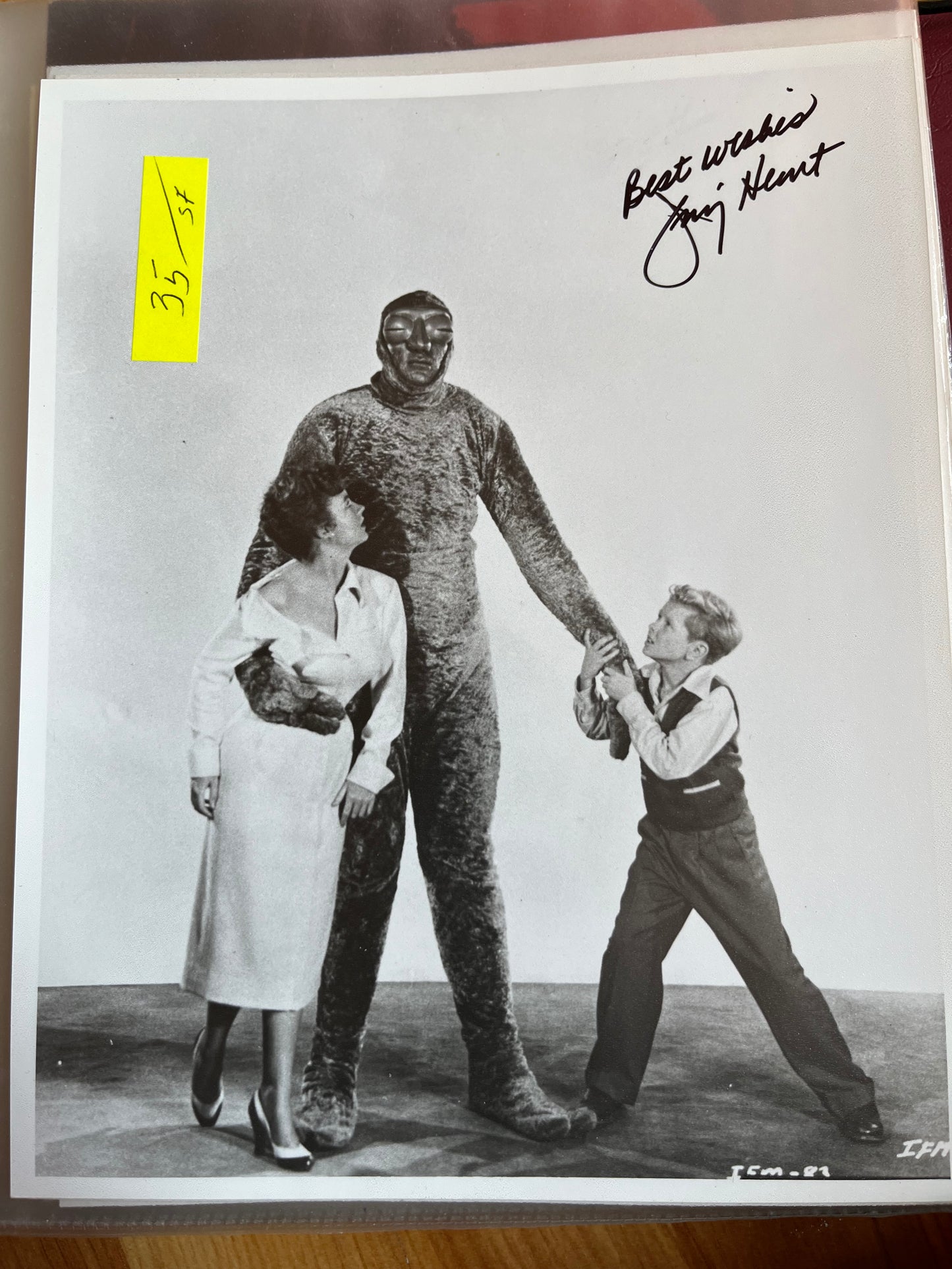 JIMMY HUNT, Invaders from Mars, autograph
