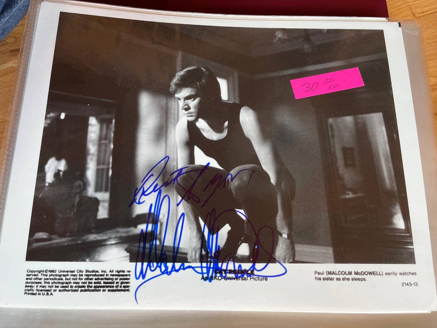 MALCOLM McDOWELL, autograph
