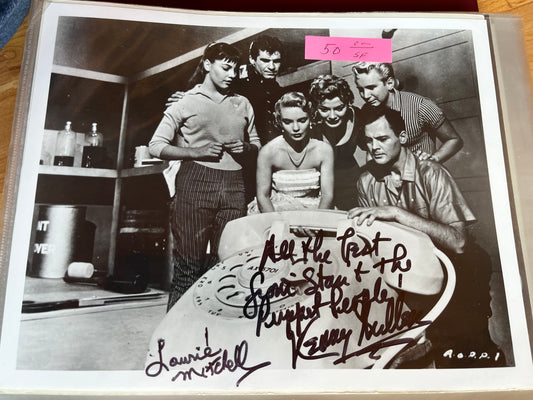 LAURIE MITCHELL, KENNY MILLER, autograph