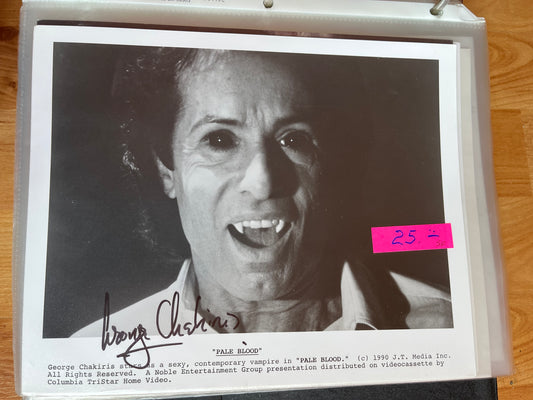 GEORGE CHAKIRIS, Pale Blood, autograph