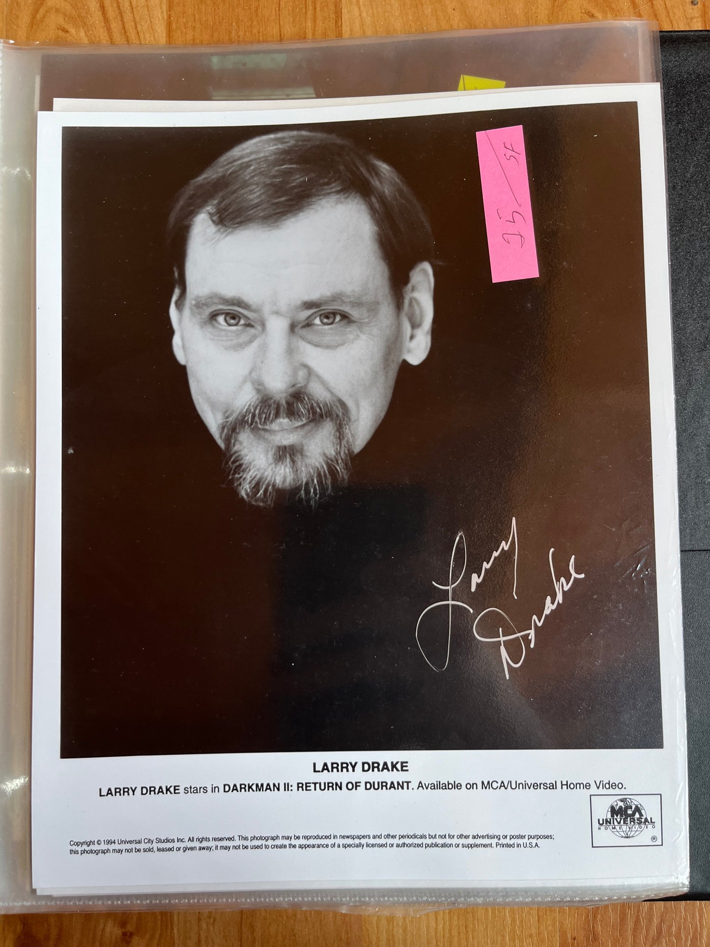 LARRY DRAKE, Darkman, autograph