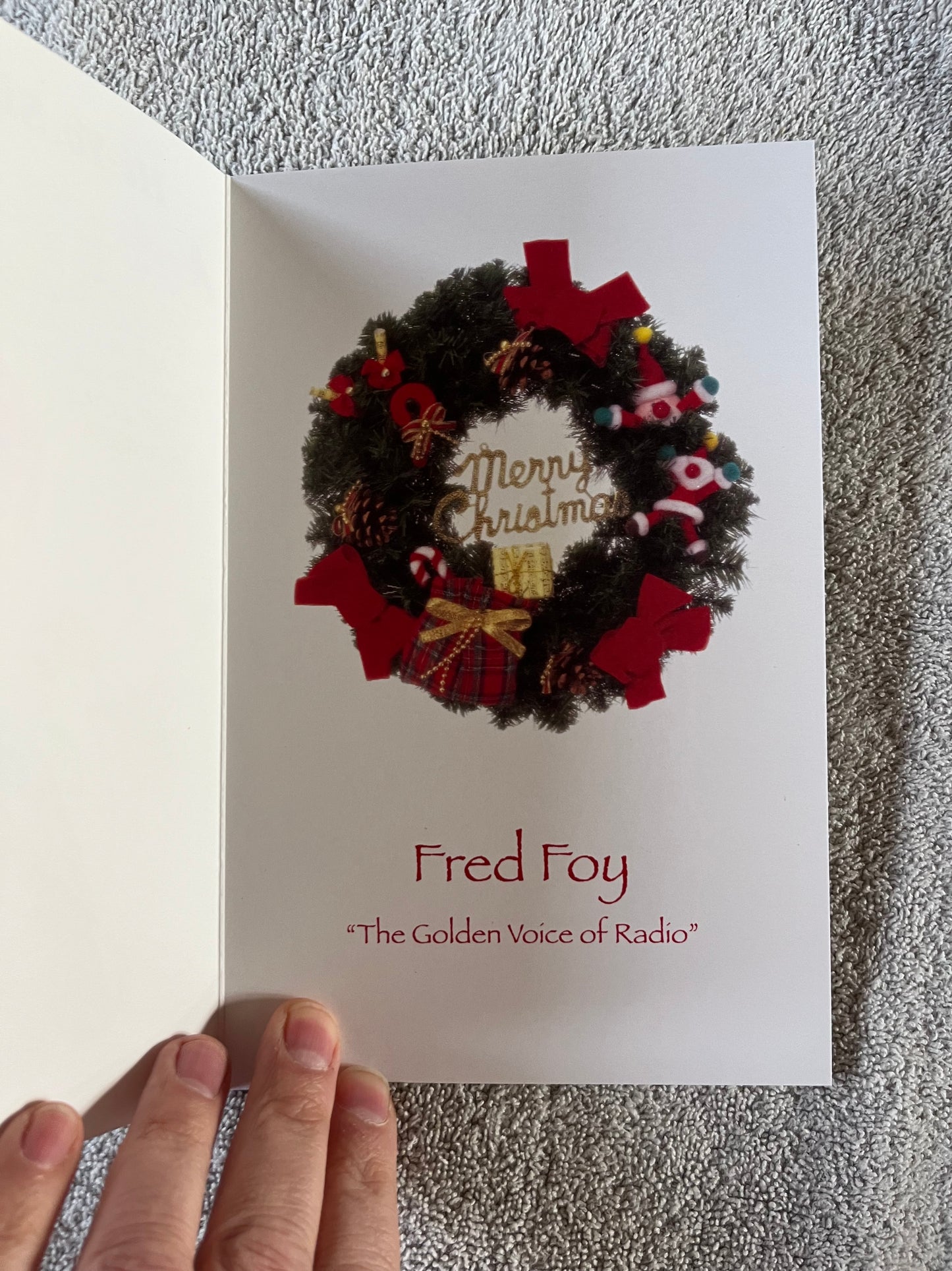 Fred Foy LONE RANGER Christmas Card