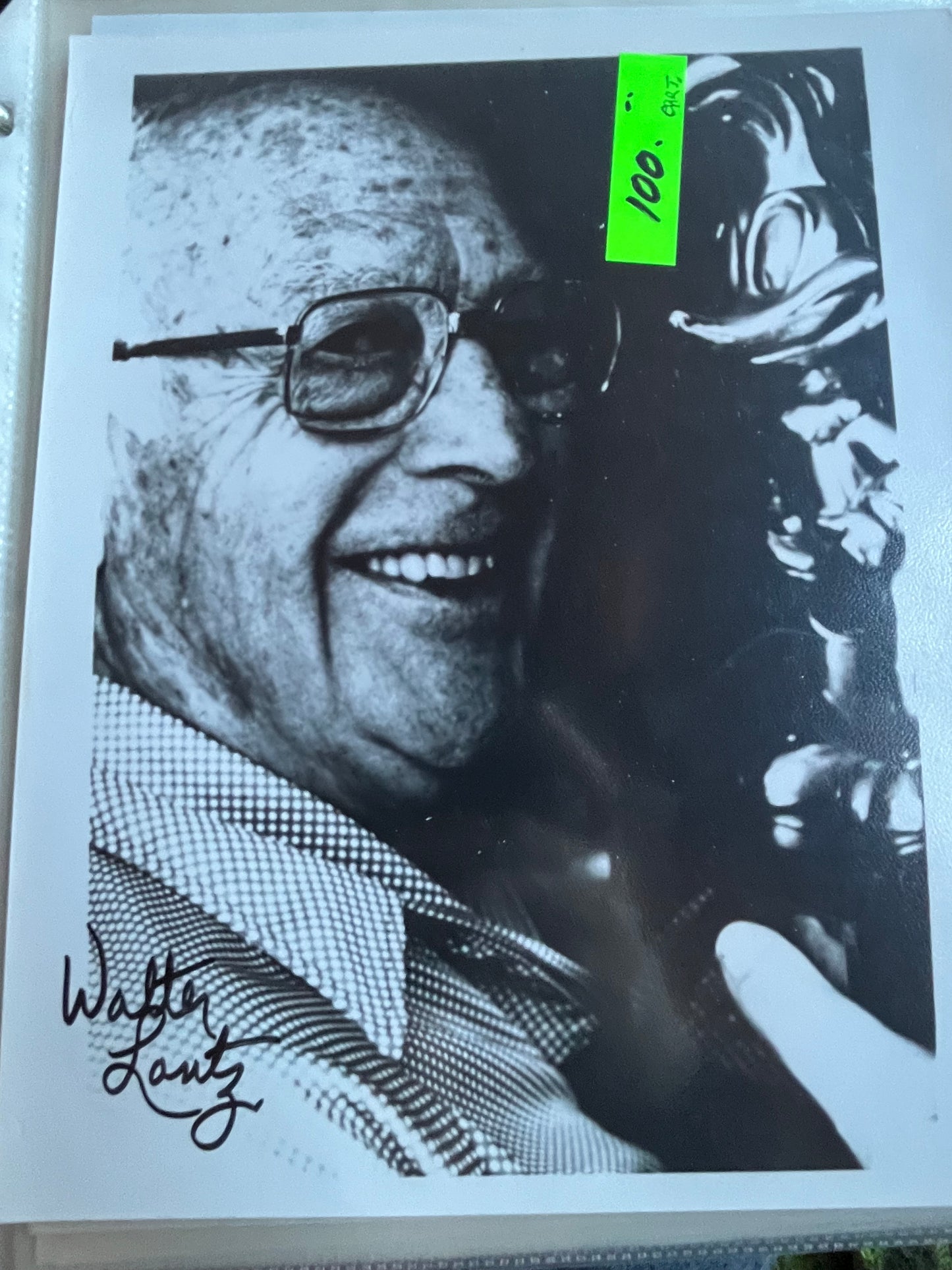 WALTER LANTZ, Woody Woodpecker, autograph