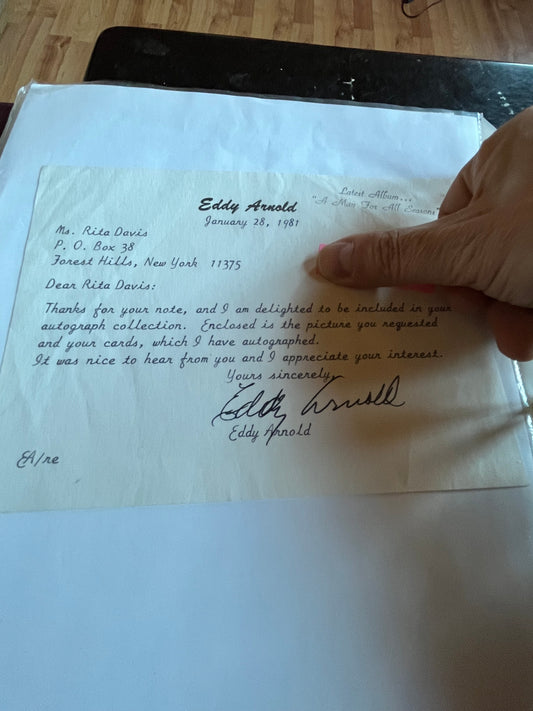 EDDY ARNOLD, singer, autograph