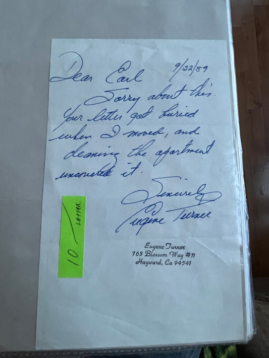EUGENE TURNER, American figure skater, autograph