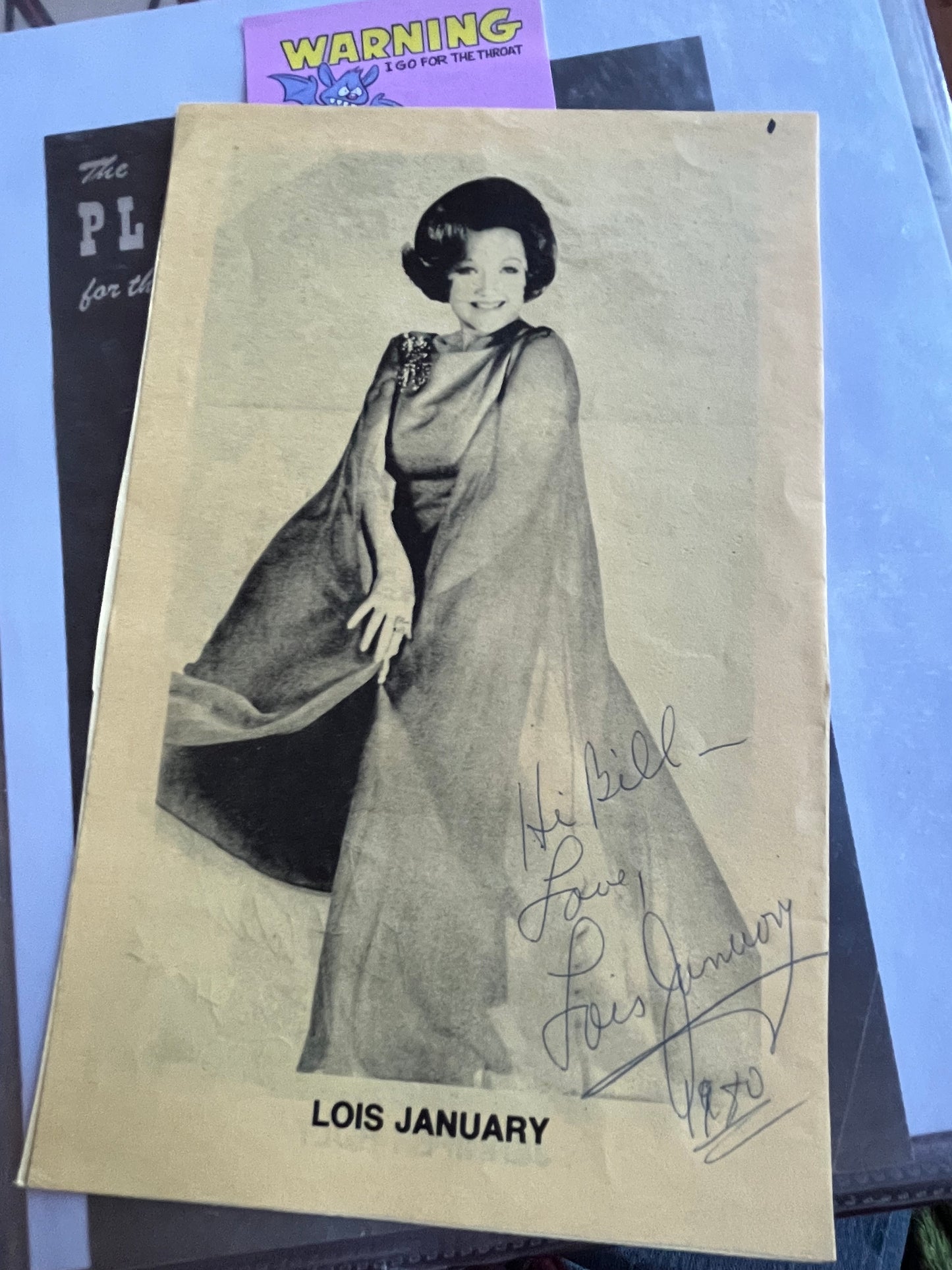 LOIS JANUARY, actress, autograph