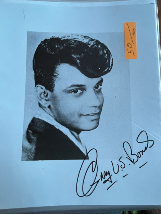 Gary U.S. Bonds, singer, autograph