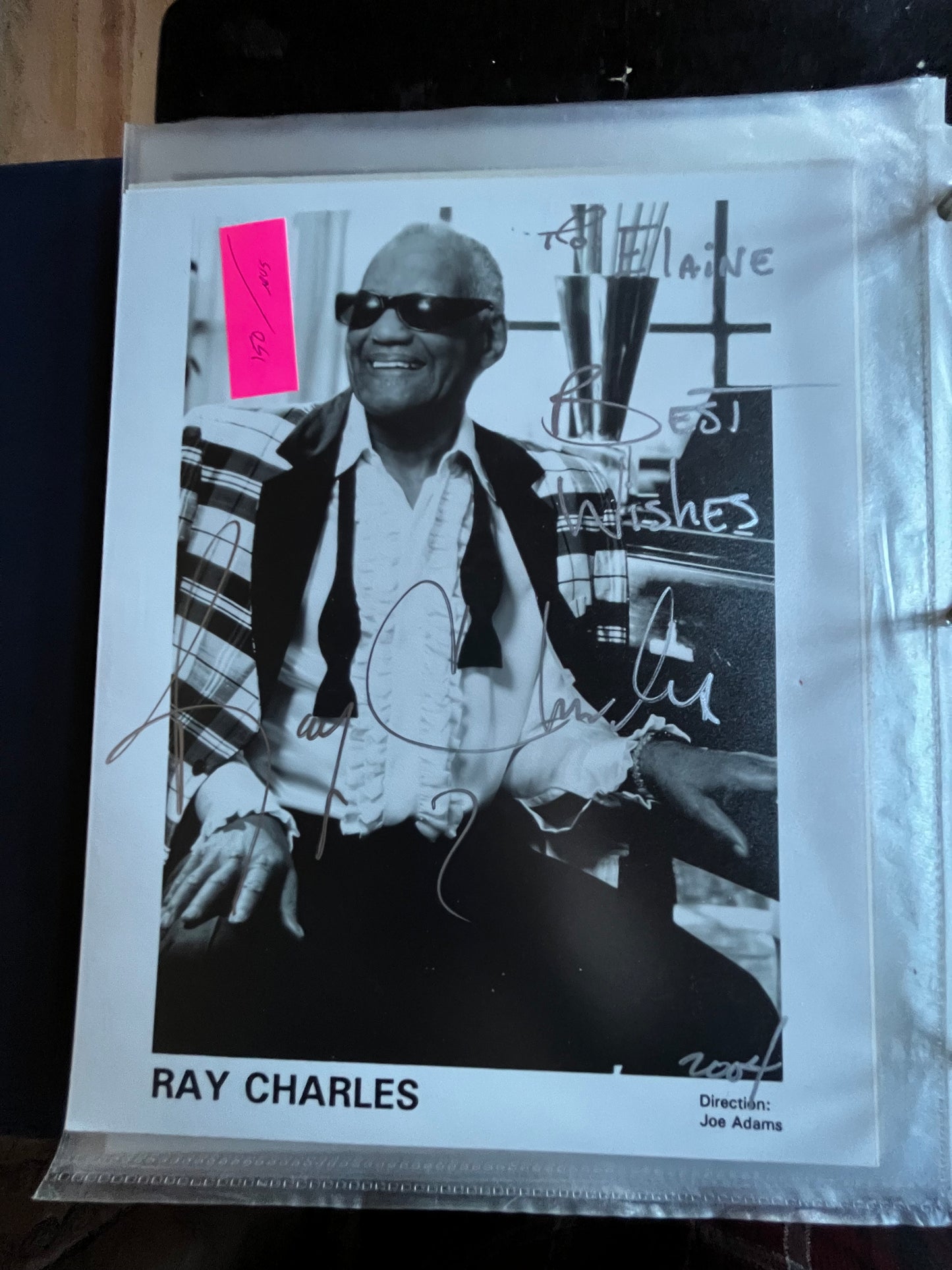 RAY CHARLES, autograph