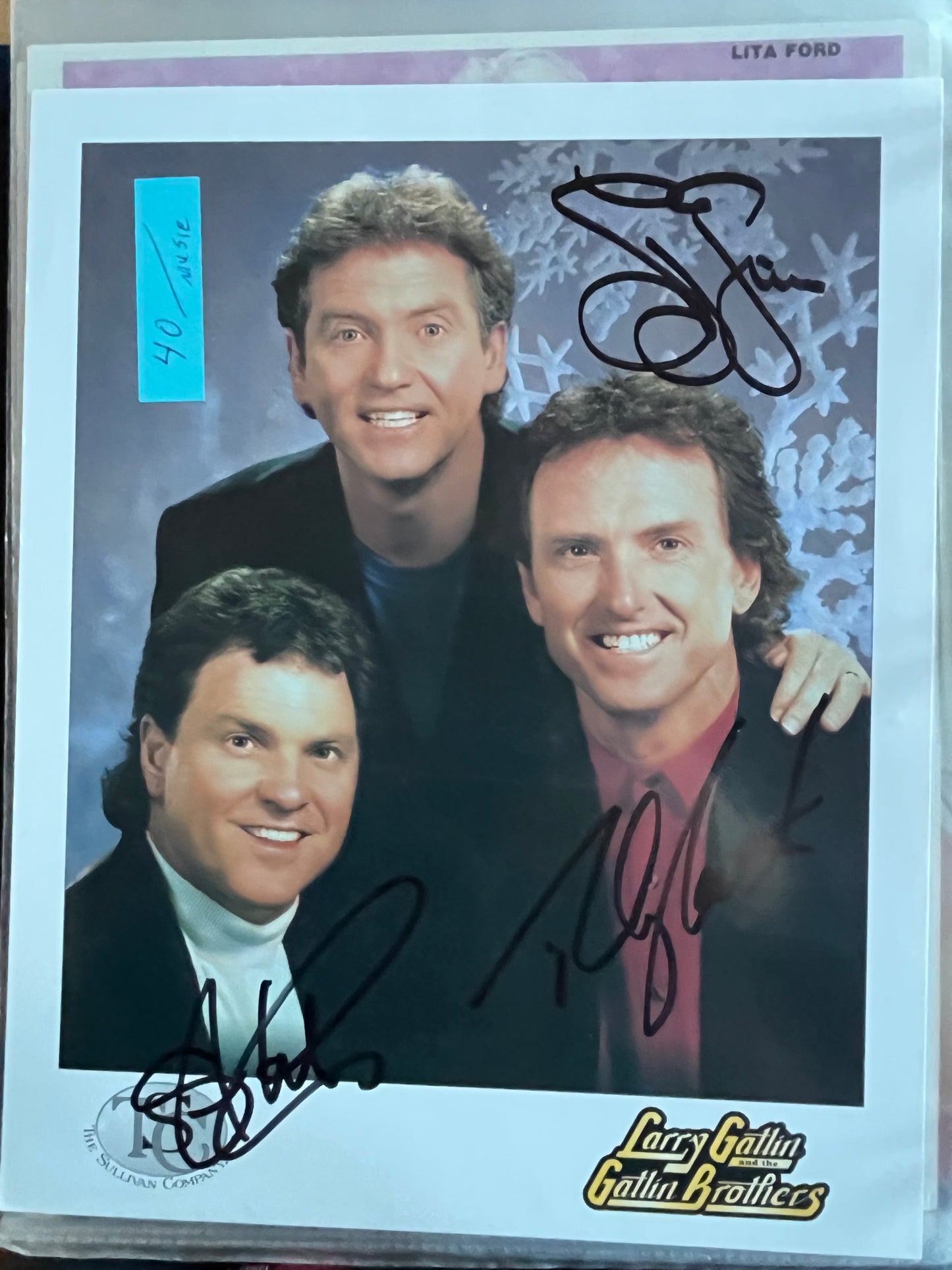 LARRY GATLIN and GATLIN BROTHERS, three autographs