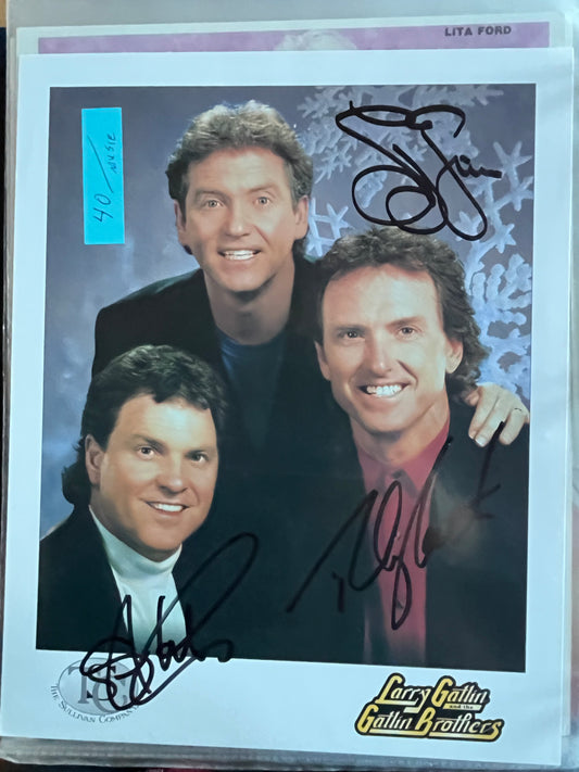 LARRY GATLIN and GATLIN BROTHERS, three autographs