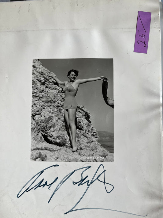 ANNE BAXTER, actress, autograph