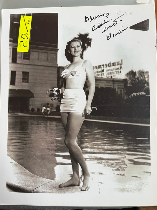 ADRIAN BOOTH, cowgirl actress 1940s, autograph