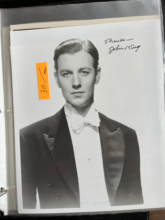 JOHN KING, autograph
