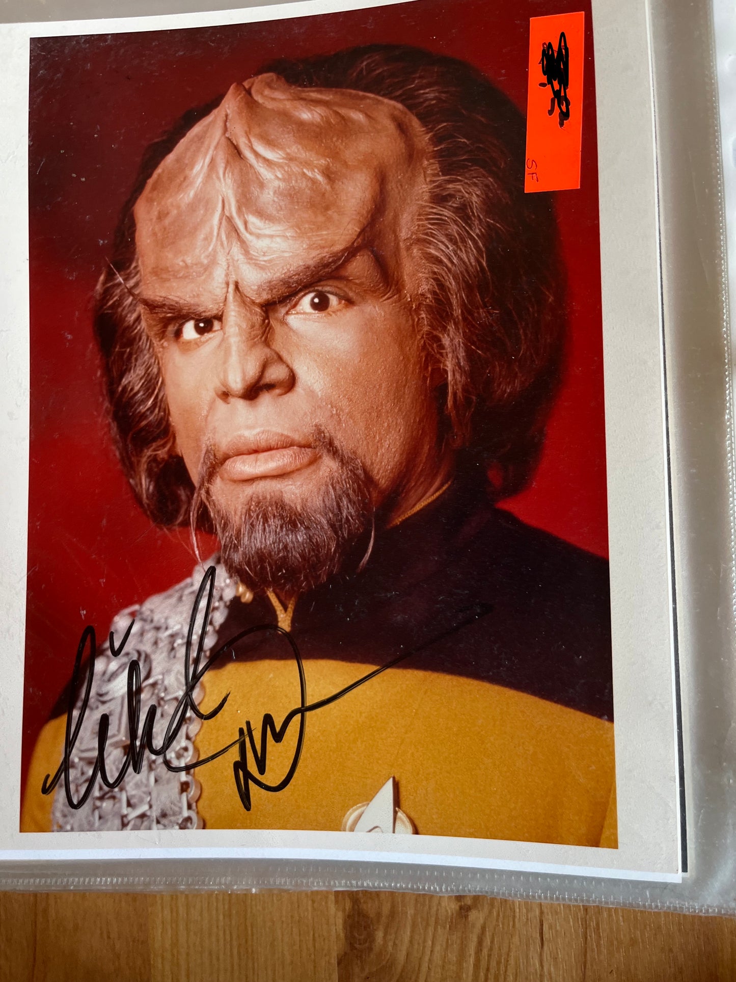 MICHAEL DORN, Star Trek the Next Generation, autograph