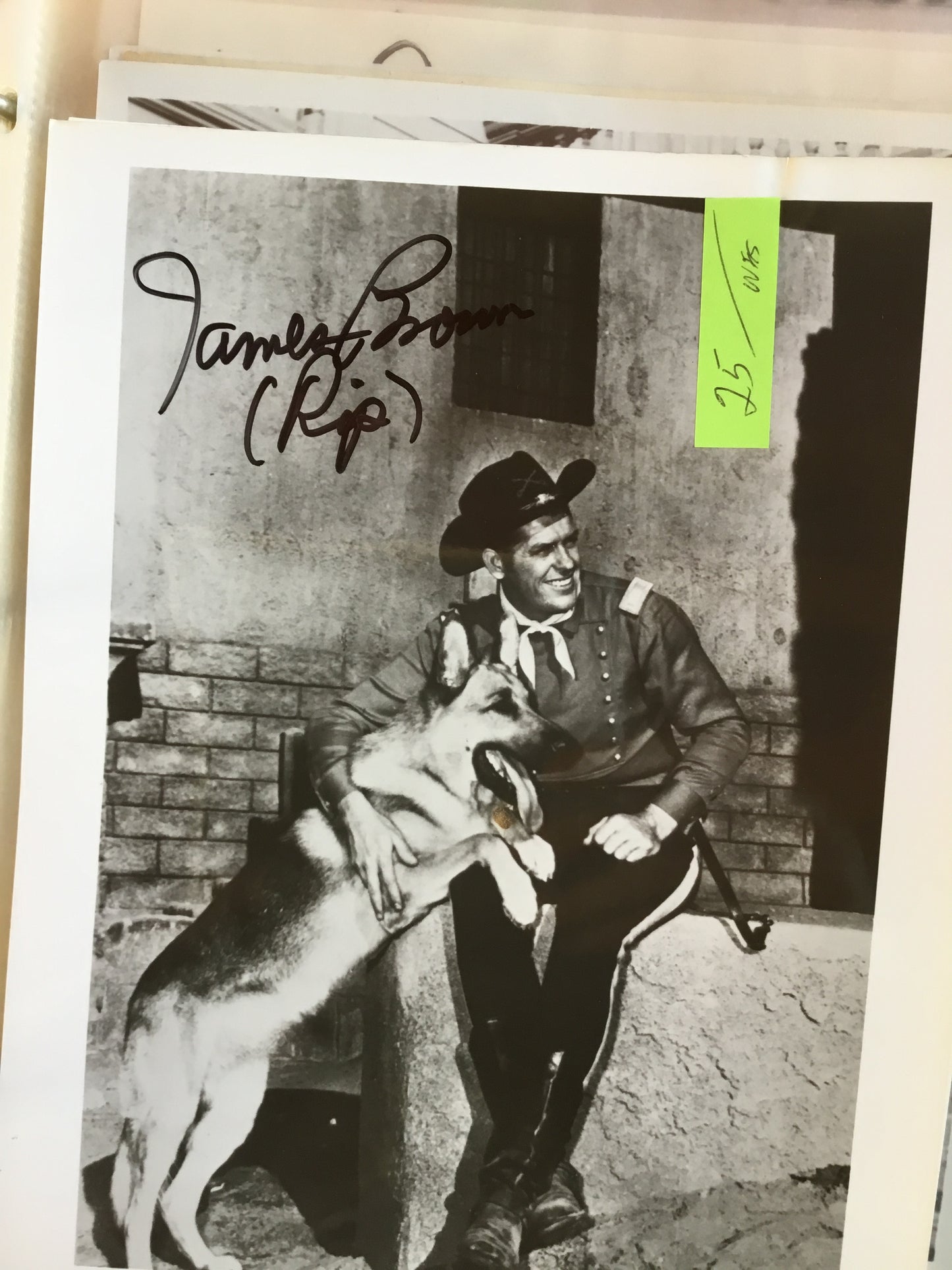 James Brown from TV’s RIN TIN TIN autograph