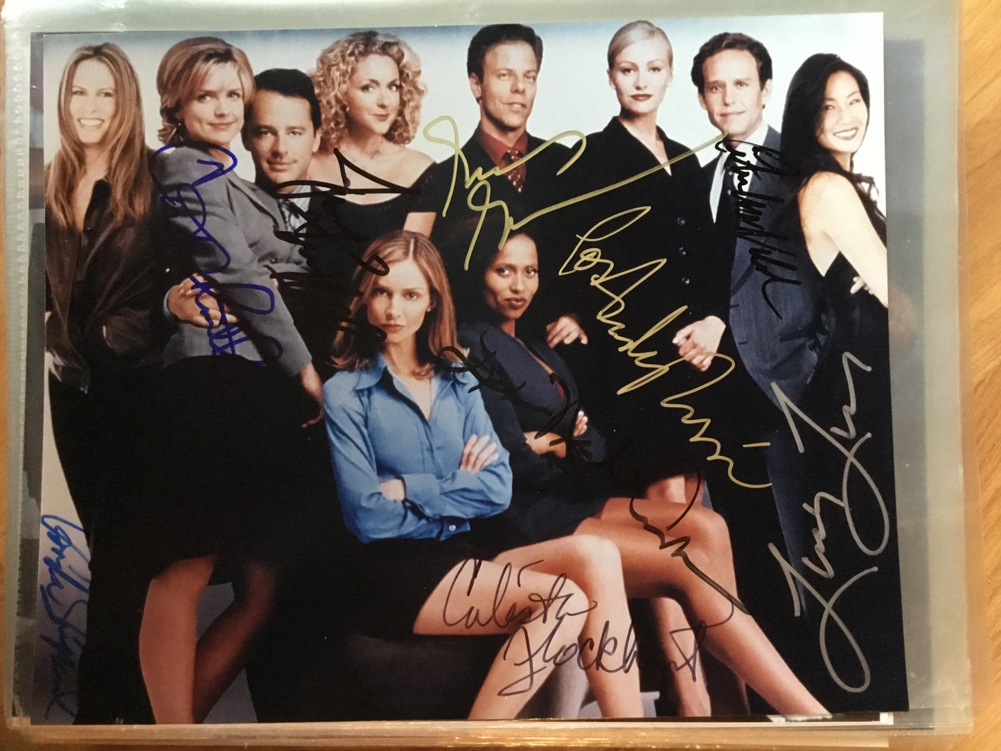 ALLY McBEAL television cast autograph