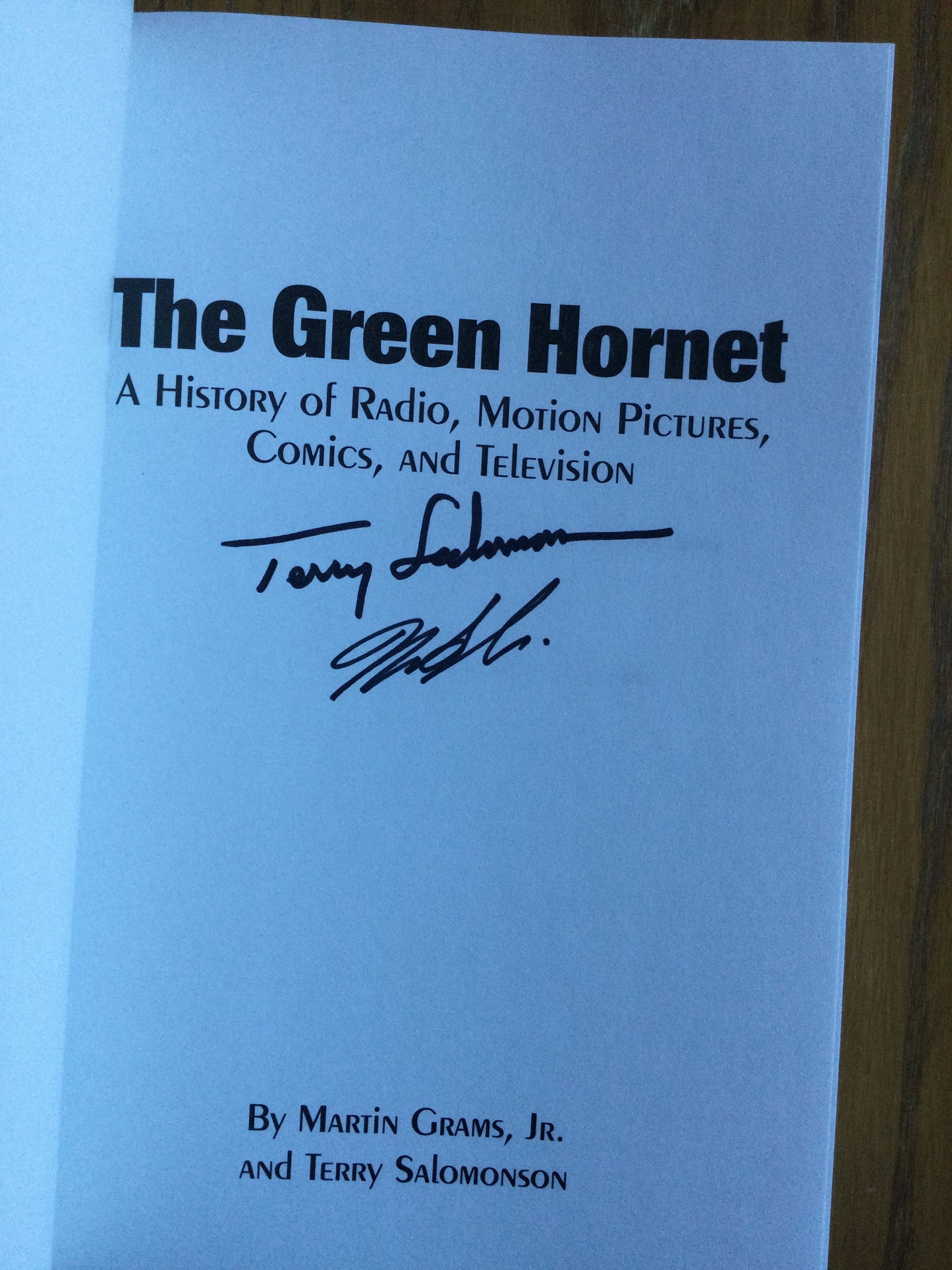 THE GREEN HORNET, two autographs book
