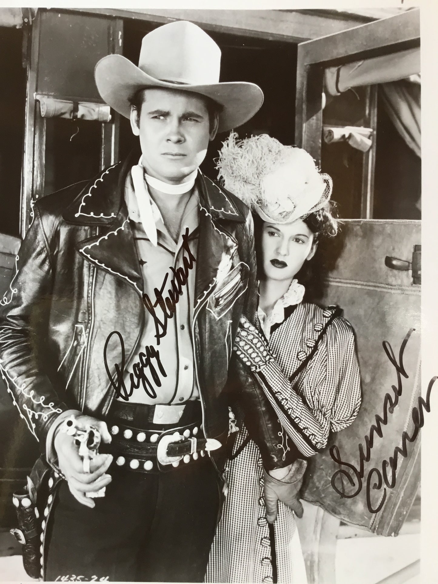 Peggy Stewart and Sunset Carson, autographs
