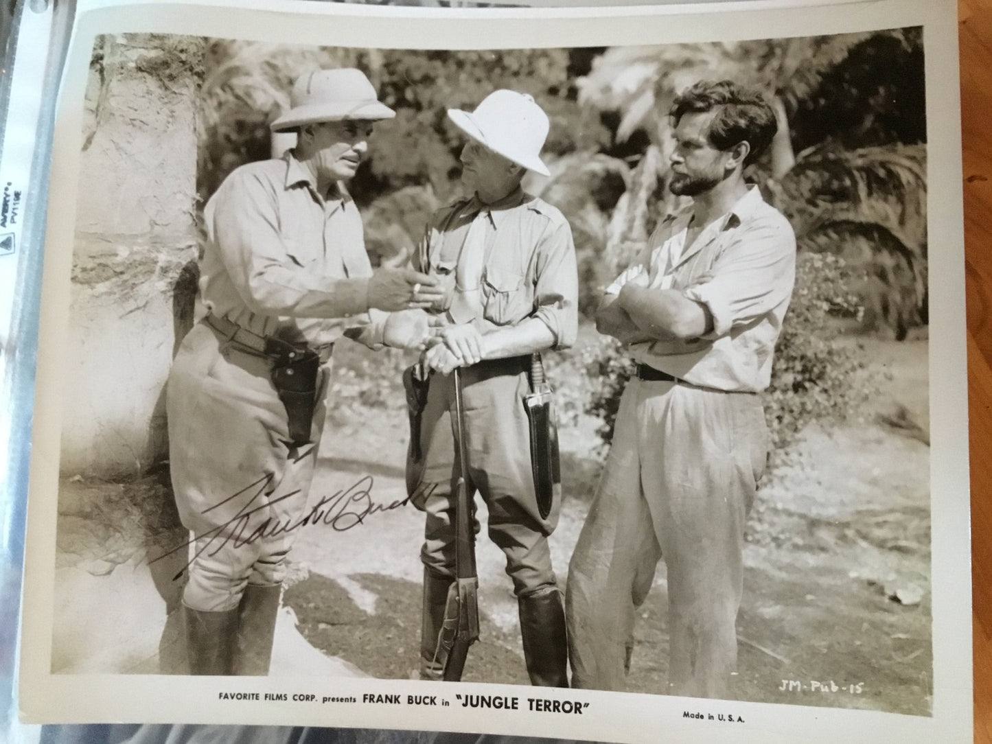 Frank Buck, explorer and screen star, autograph
