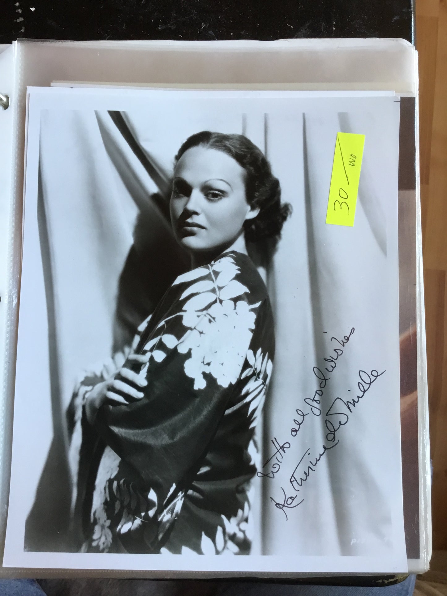 Katherine DeMille, autograph