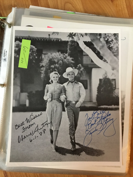 Gene Autry and June Storey autographs