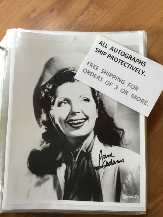 Jane Adams autograph
