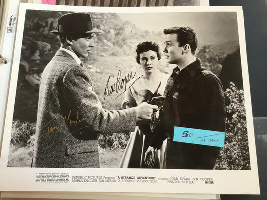 STRANGE ADVENTURE, Jan Merlin, Ben Cooper, autograph