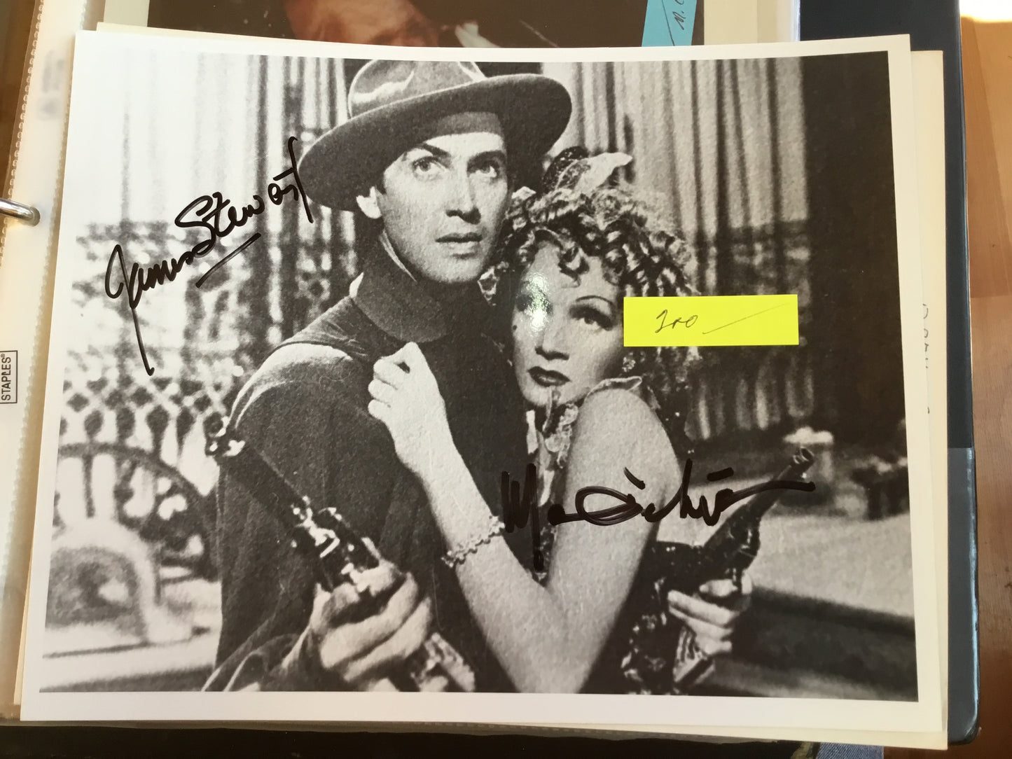 DESTRY, James Stewart, Marlene Dietrich autographs
