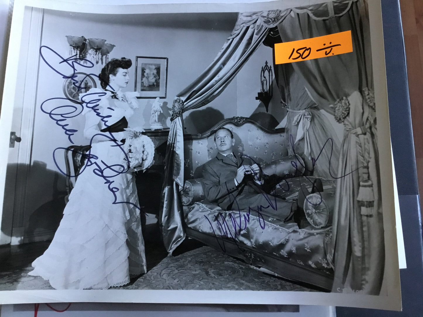 MY FORBIDDEN PAST, Melvyn Douglas, Ava Gardner, autographs