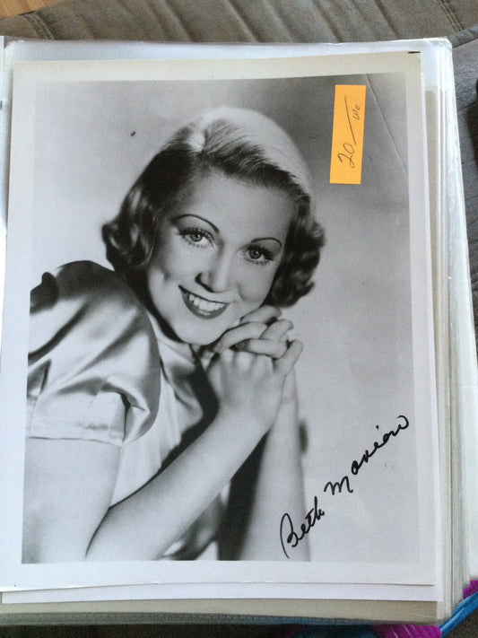 BETH MARION, autograph