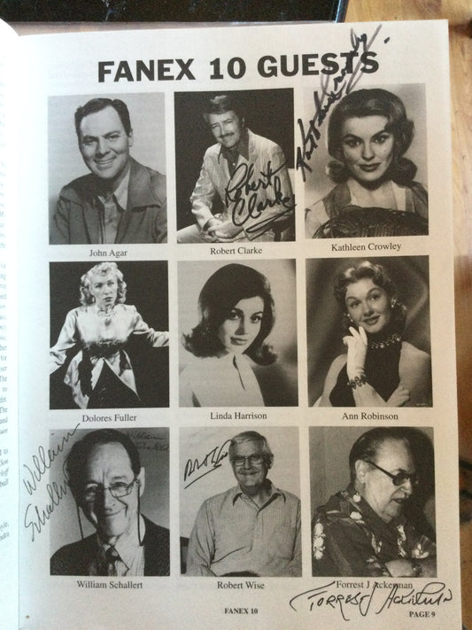 Forrest J. Ackerman, William Shallert, Kathleen Crowley, Robert Clarke, autographs