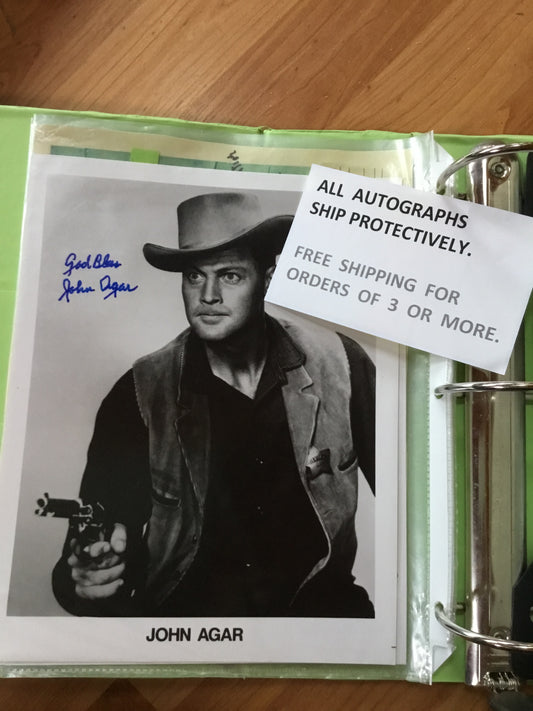 John Agar autograph