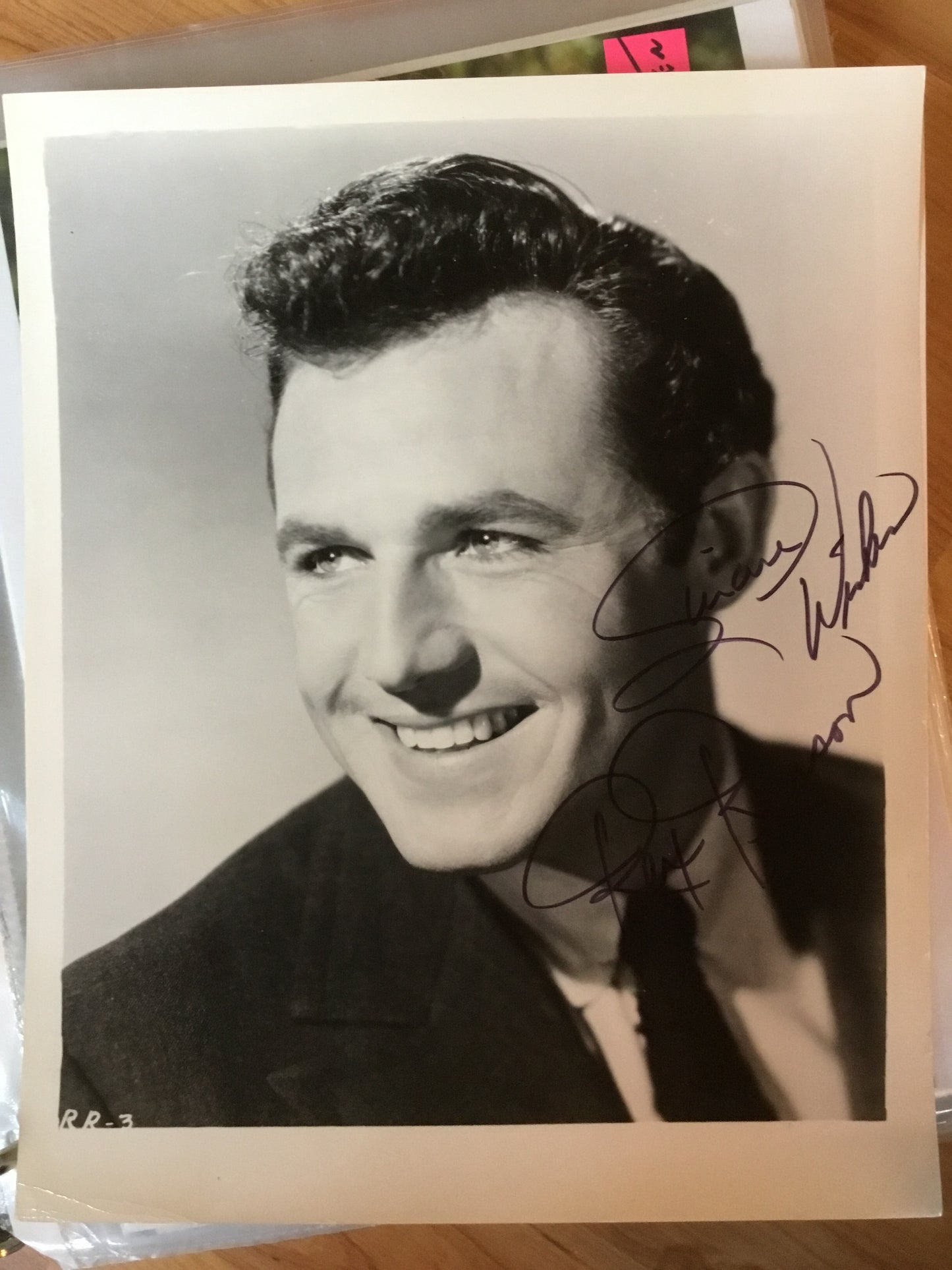 Rex Reason, actor, autograph