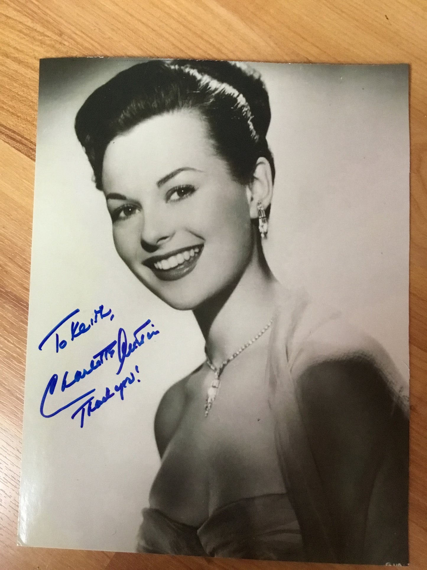 Charlotte Austin, autograph
