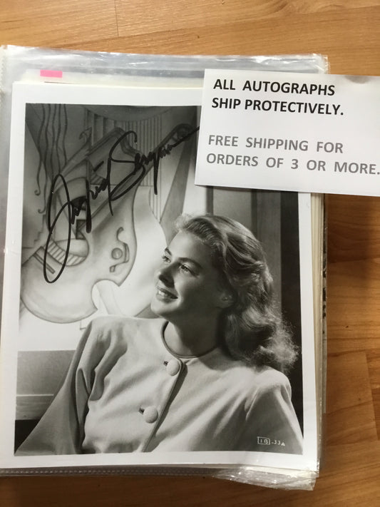 Ingrid Bergman autograph