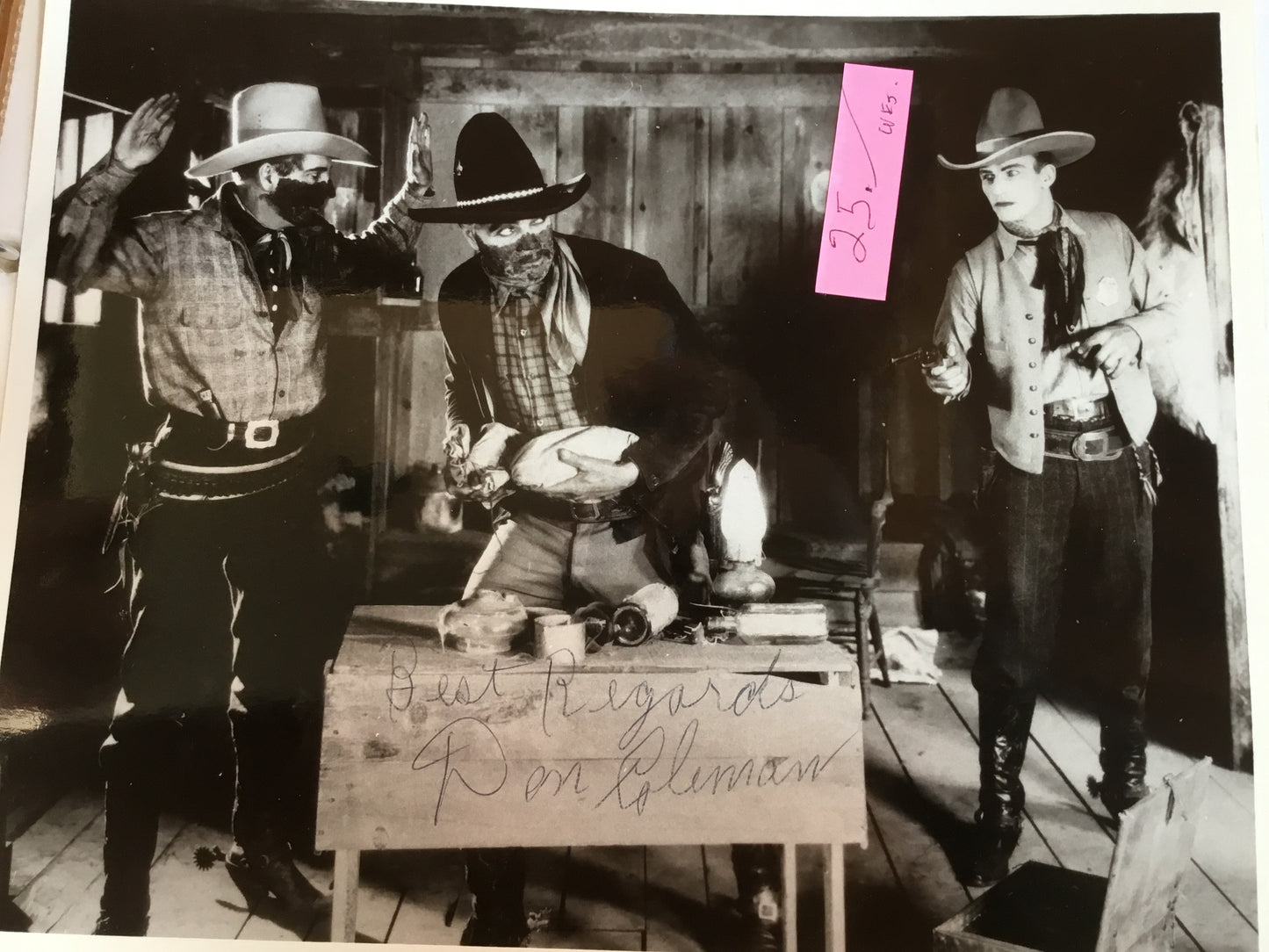 Don Coleman, silent cowboy star, autograph
