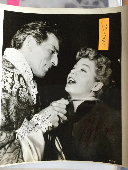 MICHAEL RENNIE and SHELLEY WINTERS, autograph
