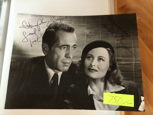Humphrey Bogart and Michele Morgan (autographs)