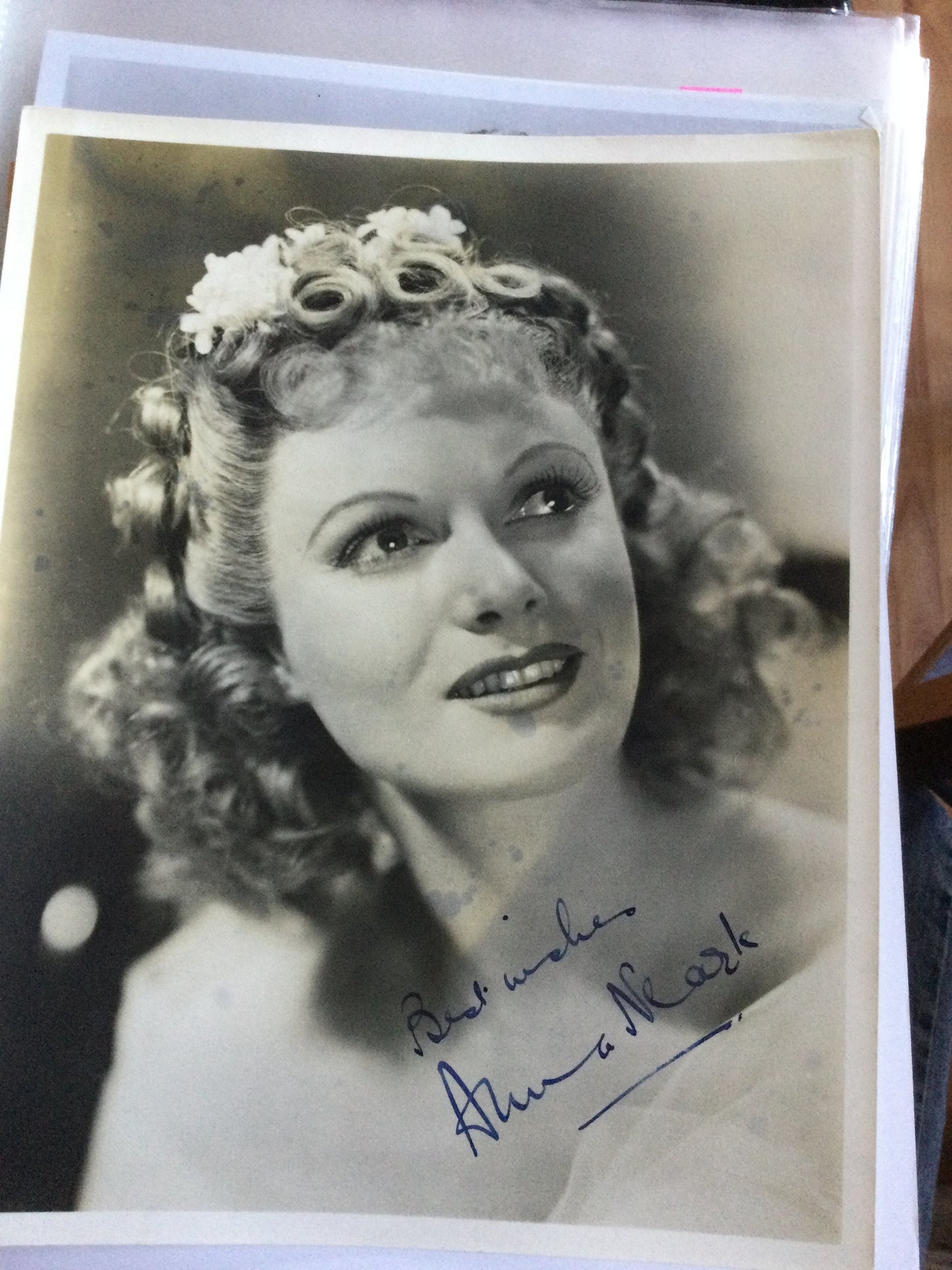 ANNE NEAGLE, singer, autograph