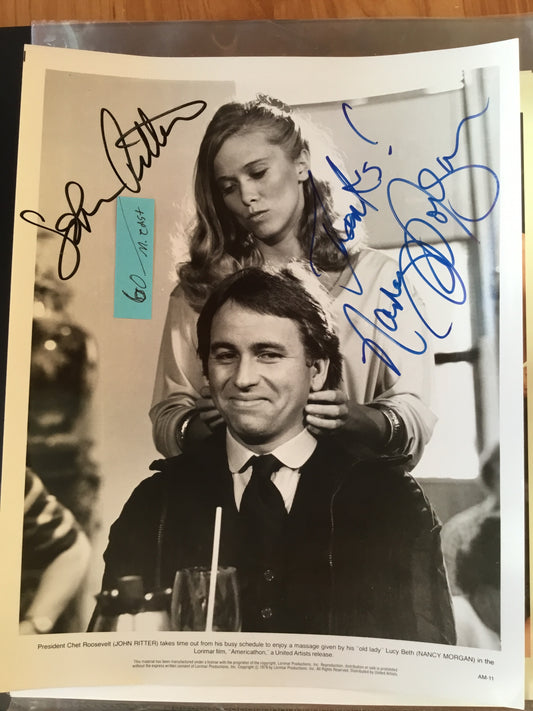 John Ritter and Nancy Morgan AMERICATHON, autograph